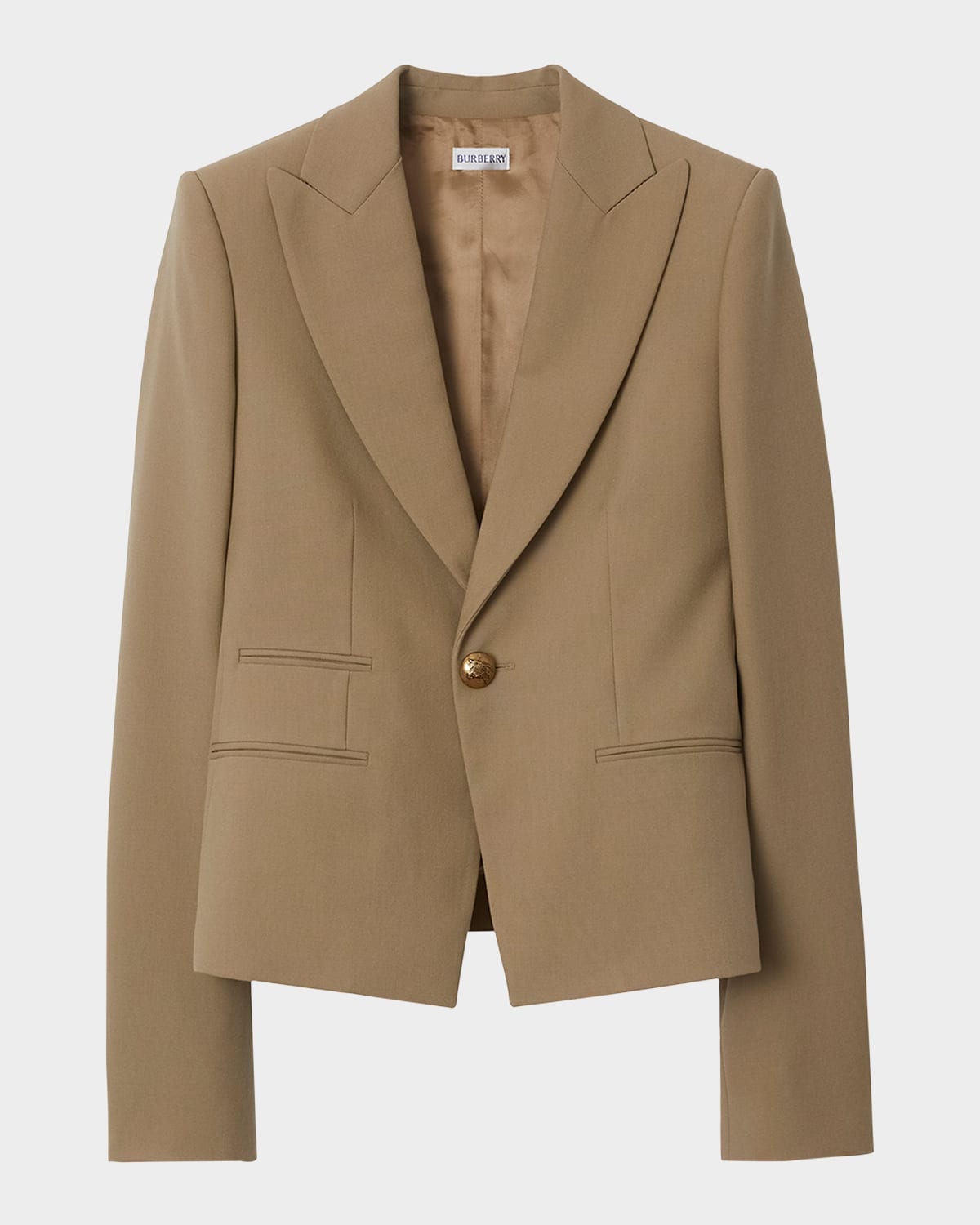 Burberry Wool Single-breasted Blazer In Puddle