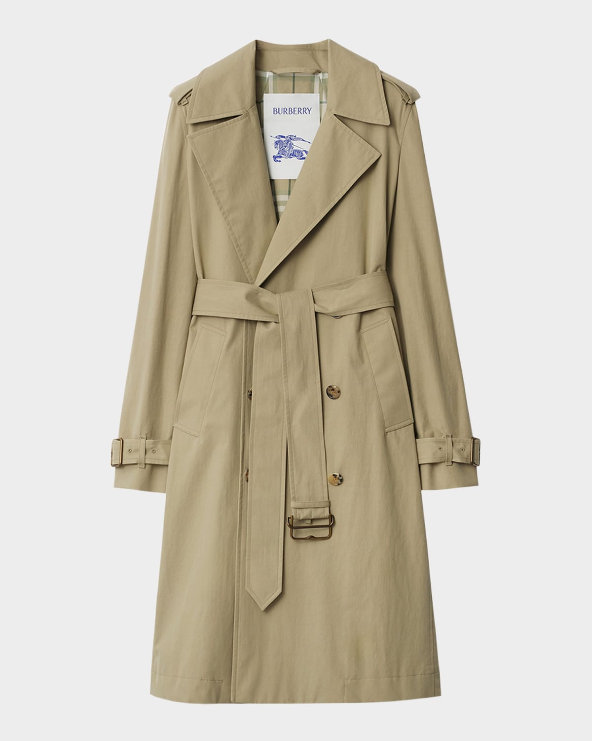 Burberry Highgrove Castleford Lapel Trench Coat In Skylark