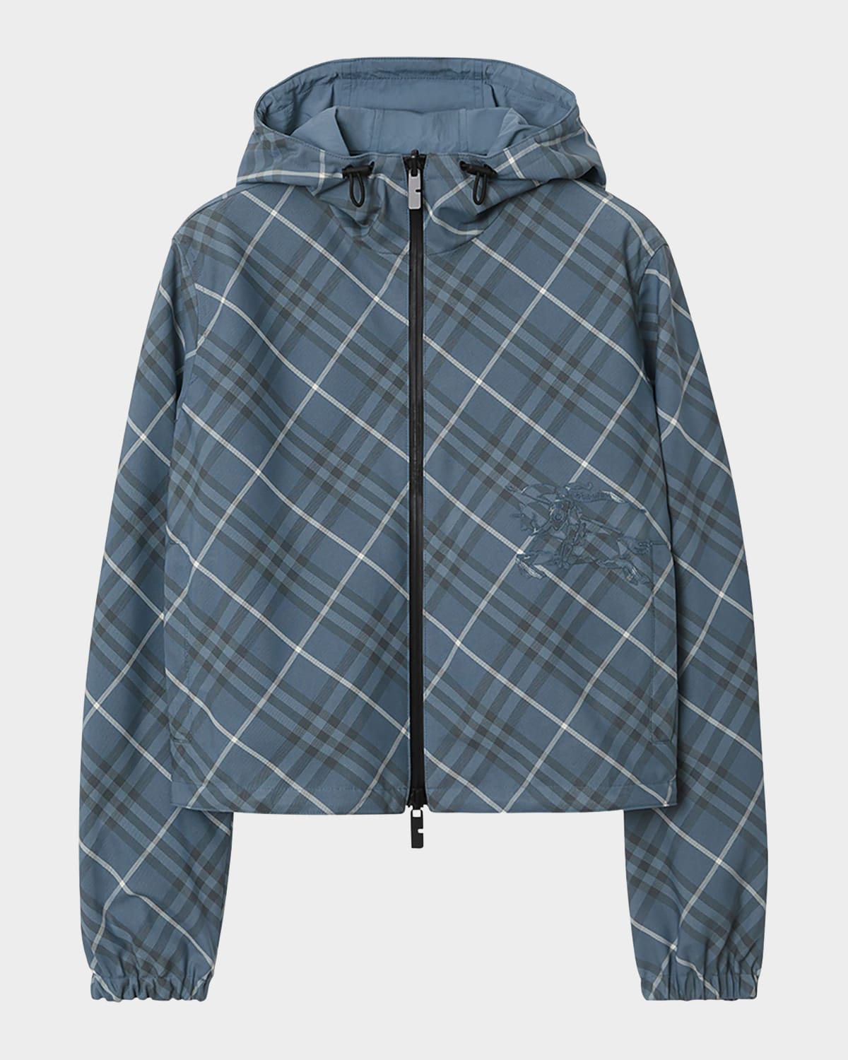 Burberry Women's Embroidered Polyester Reversible Jacket In Pewter Ip Check