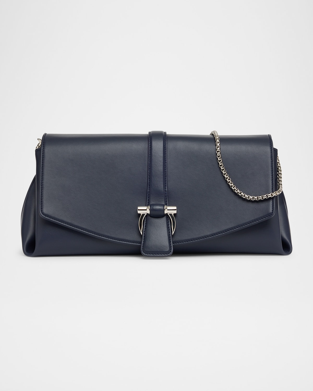 Shop Ferragamo New Line Leather Shoulder Bag