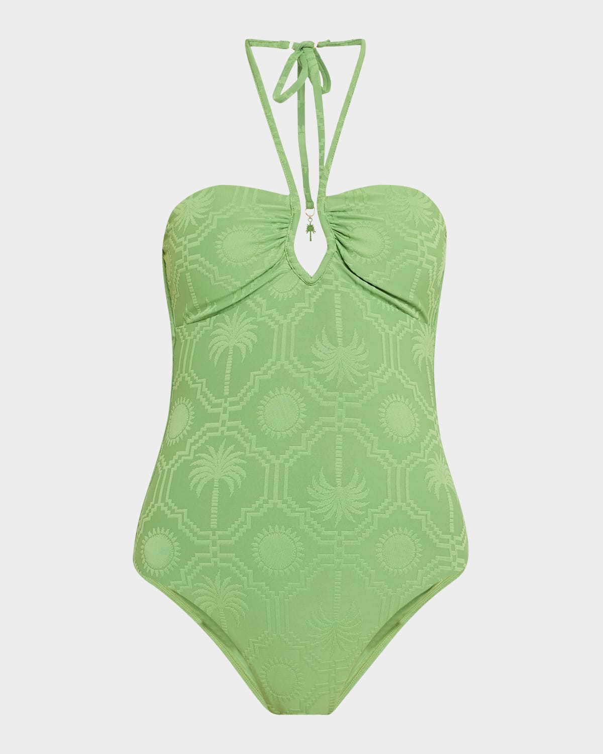 Shop Seafolly Oasis Diamond Wire One-piece Swimsuit In Sage