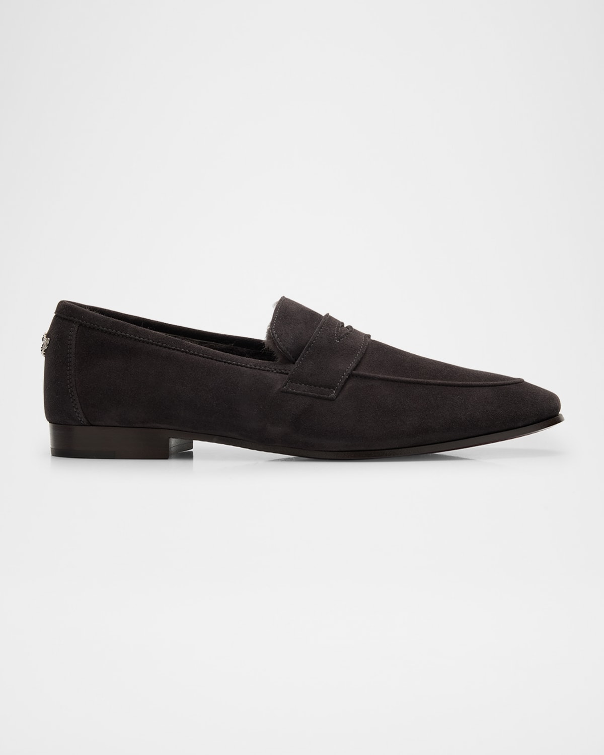 Bougeotte Flaneur Curly Shearling-lined Suede Loafers In Sand