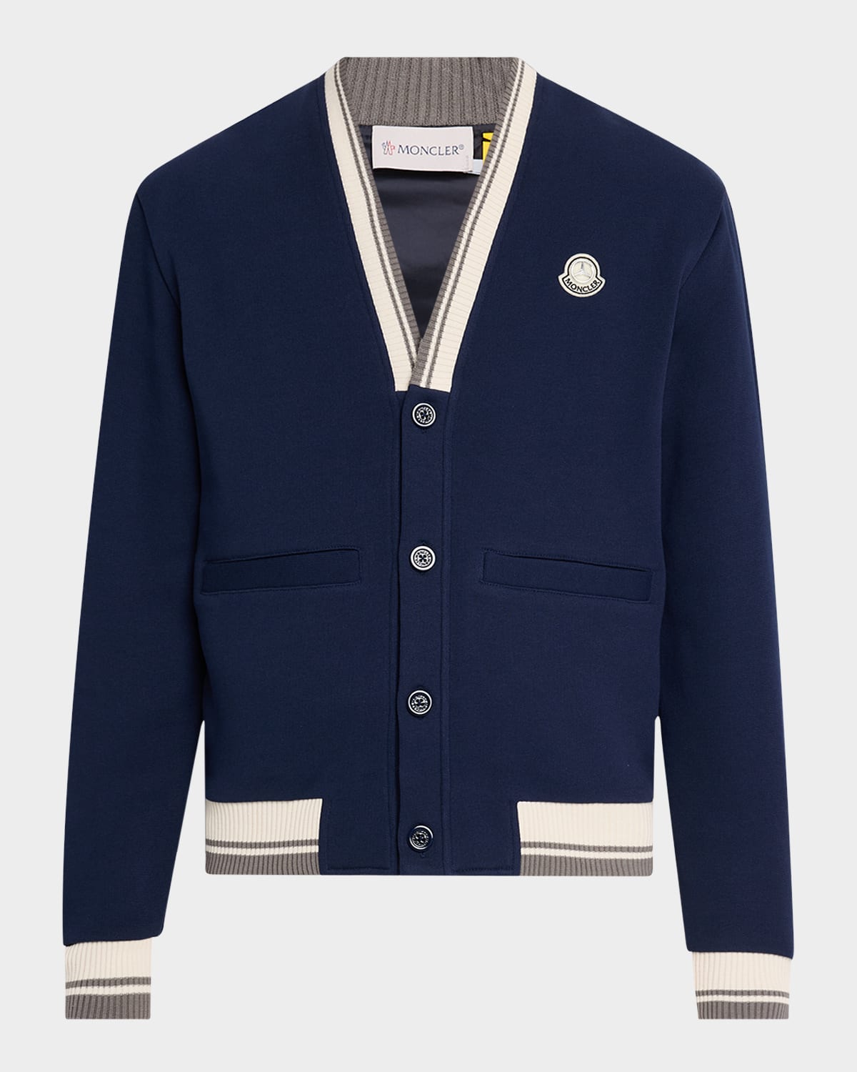 Moncler Sweat En Coton Matelassé X Mercedes-benz By Nigo In Medium Blue