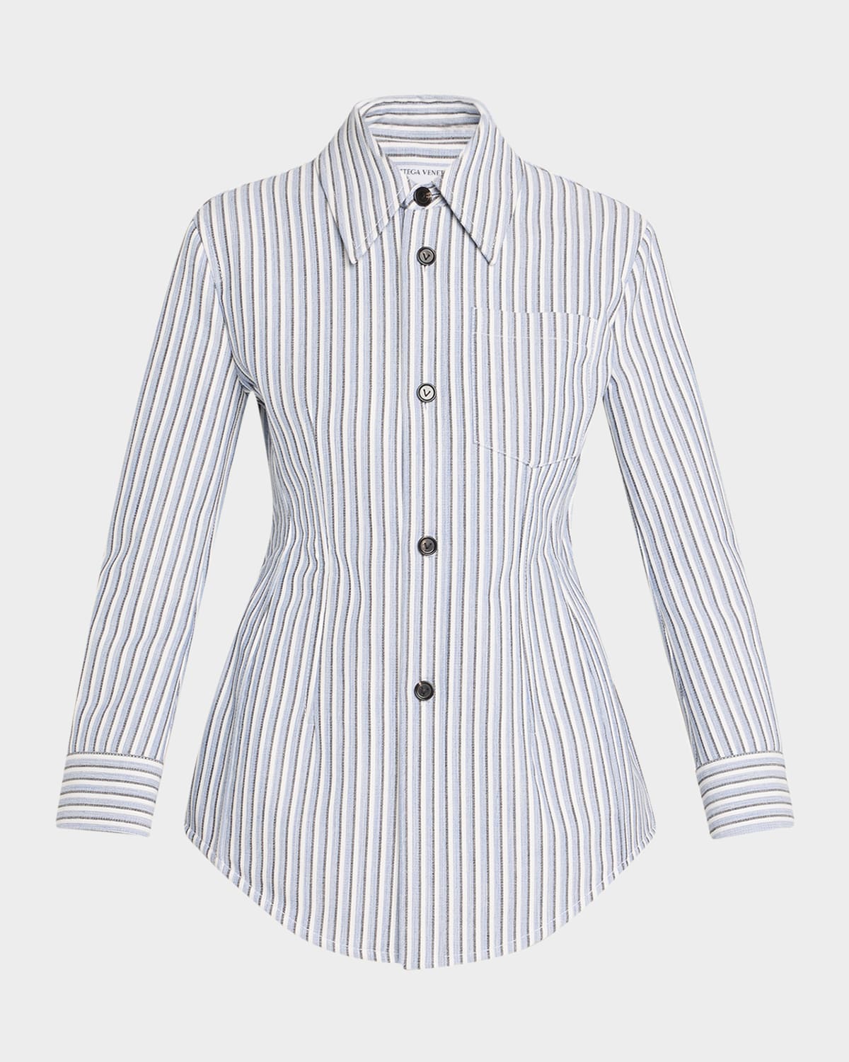 Bottega Veneta Light Structured Cotton Stripe Jacket