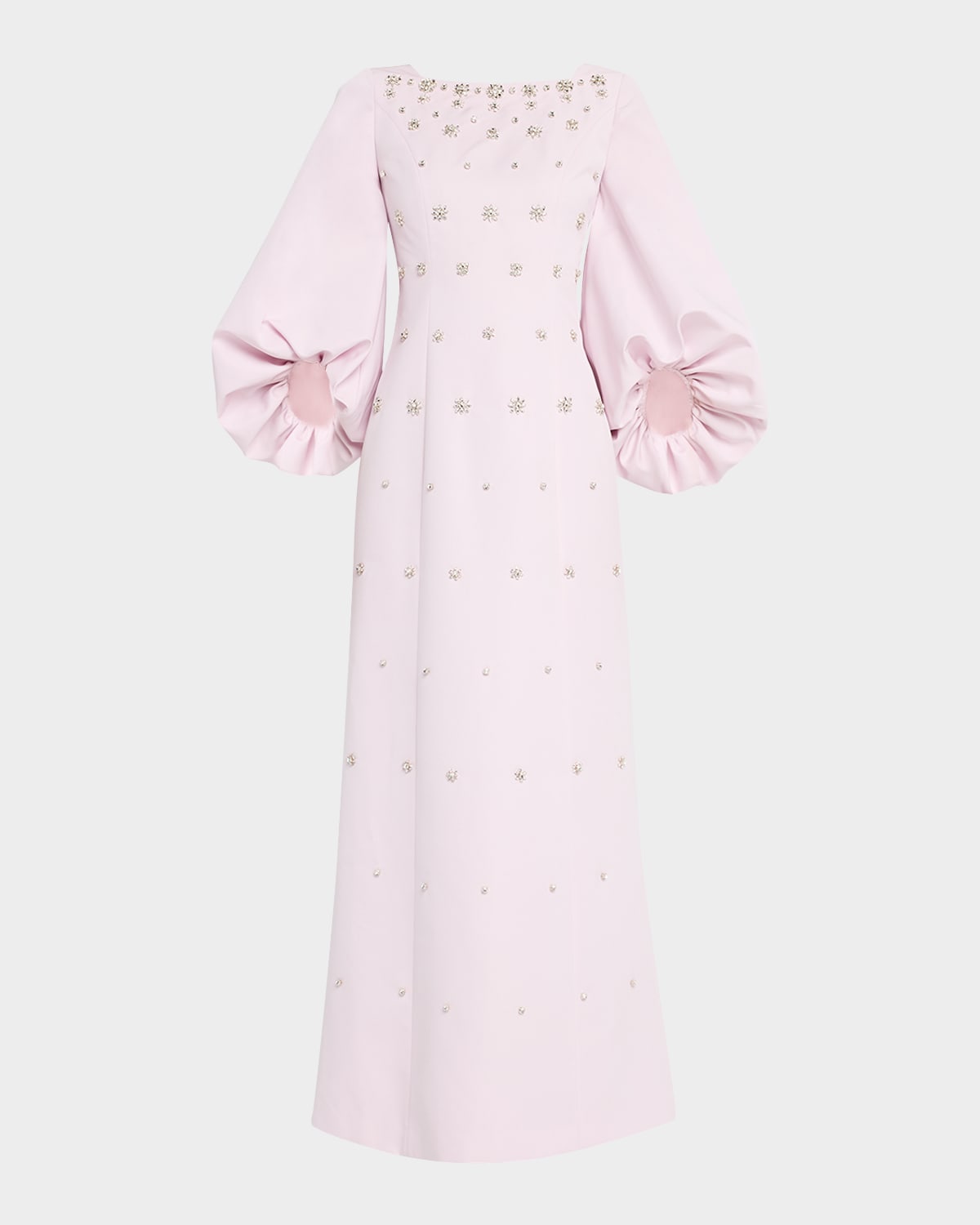Huishan Zhang Womens Salma Puffed-short-sleeves Woven Gown Rose In Rose