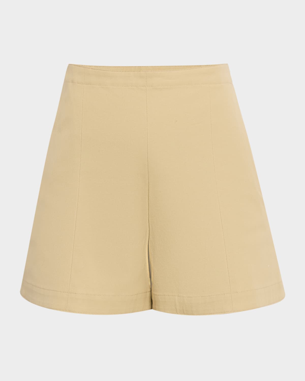 Theory High Waist Flat Front Shorts In Trnch