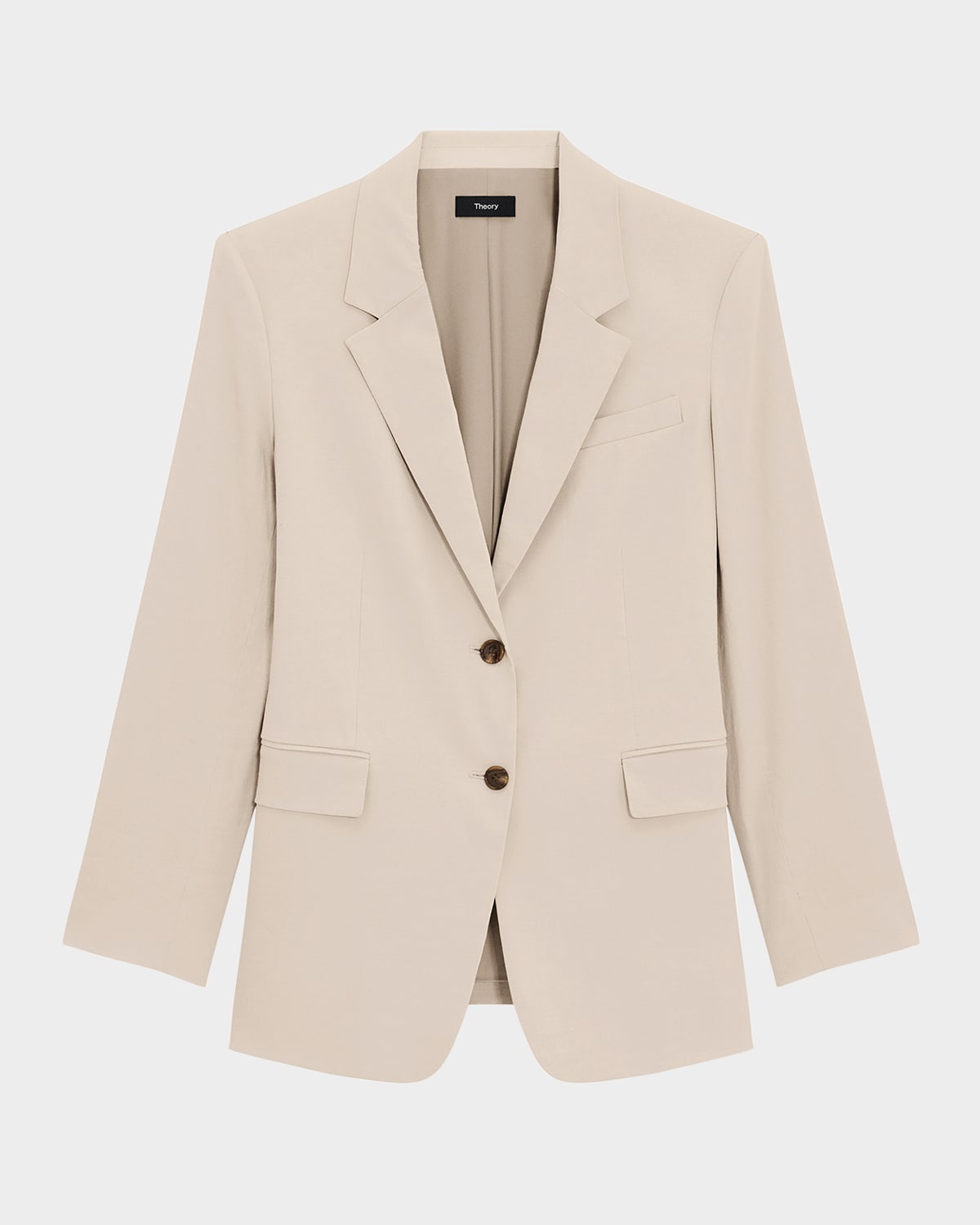 THEORY OVERSIZED CRUNCH LINEN BLAZER 