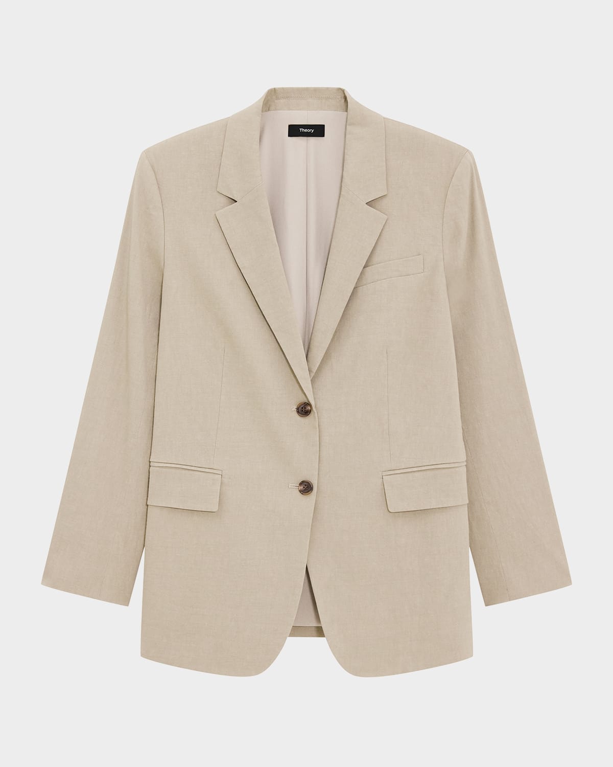 THEORY OVERSIZED CRUNCH LINEN BLAZER 