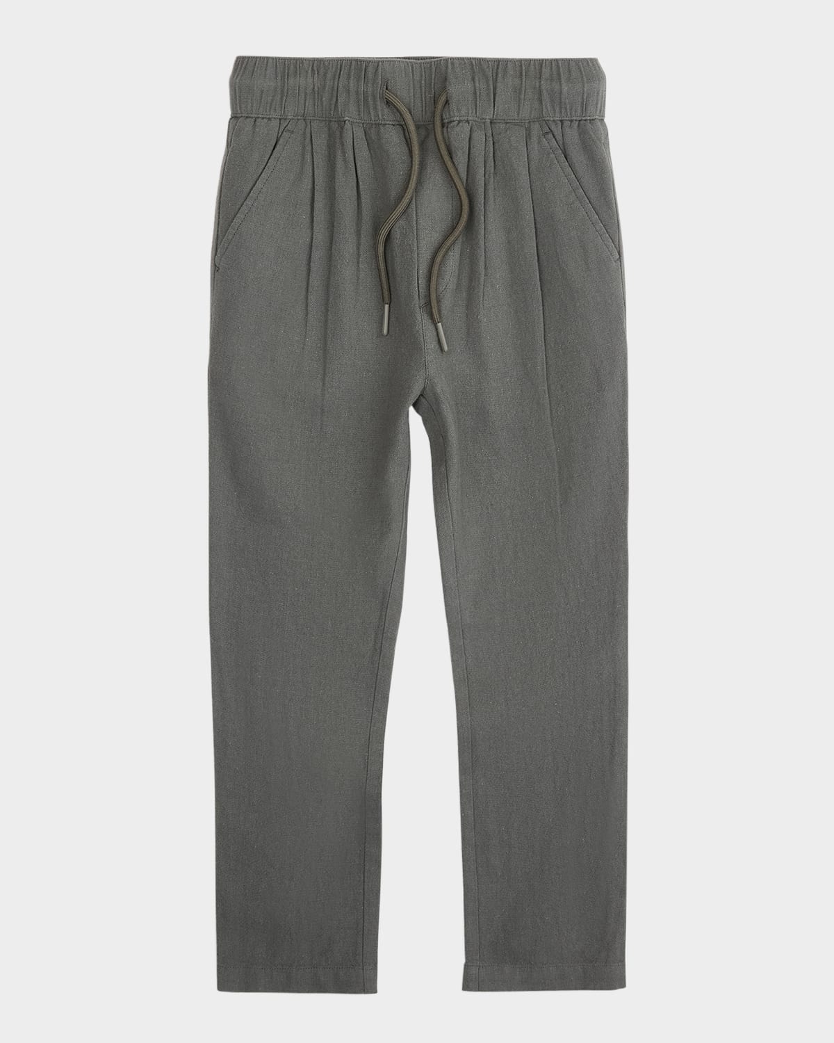 Appaman Boy's Resort Linen Straight Pants In Sage