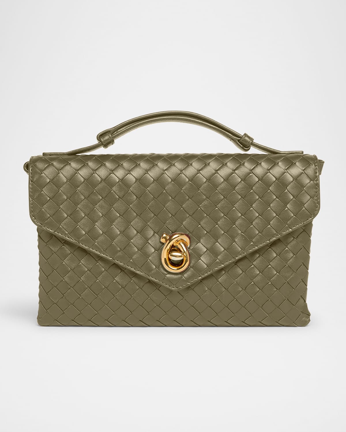 Bottega Veneta Knot Lock Leather Top-handle Bag