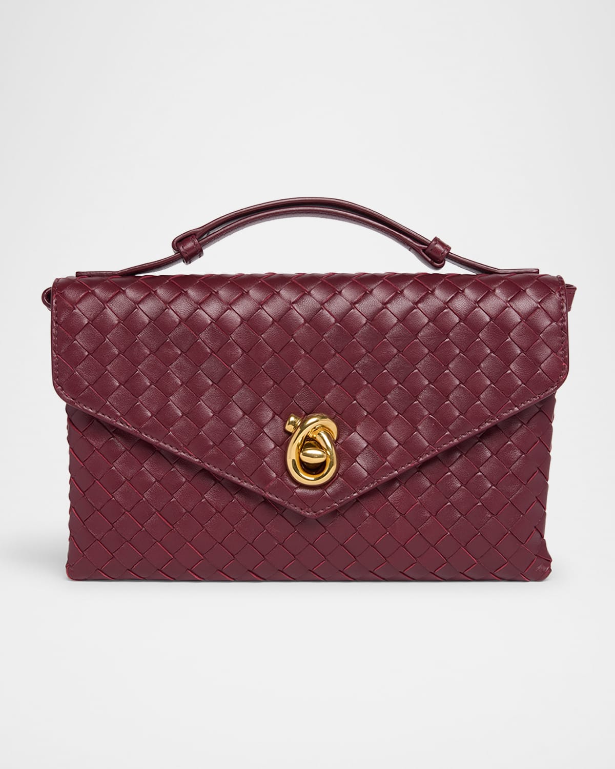 Bottega Veneta Knot Lock Leather Top-handle Bag