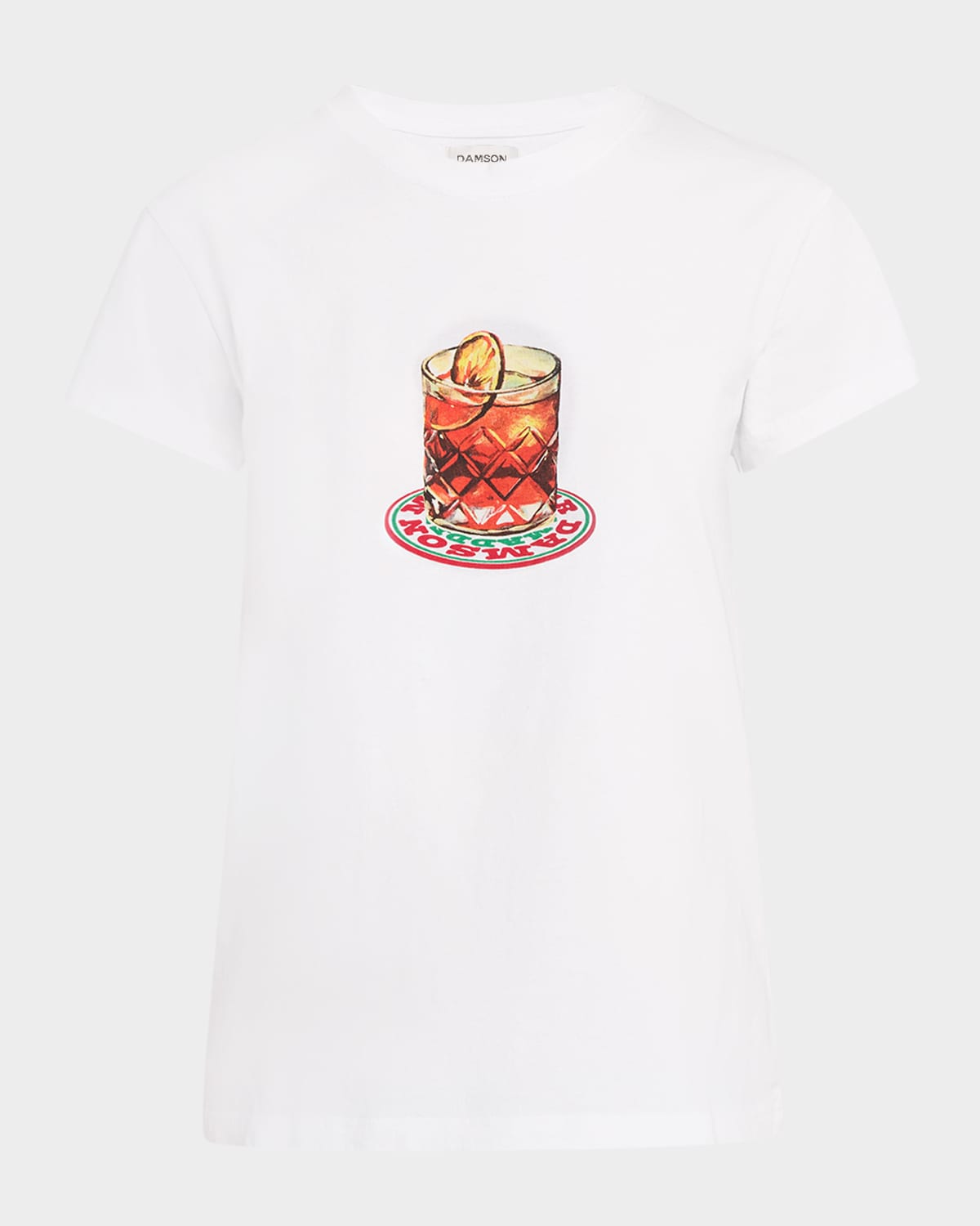 DAMSON MADDER NEGRONI SHRUNKEN CREWNECK TEE 