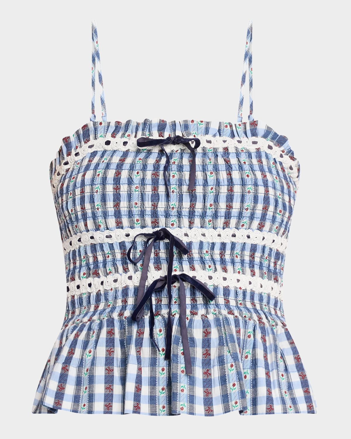 DAMSON MADDER KATYA GINGHAM CAMI TOP 