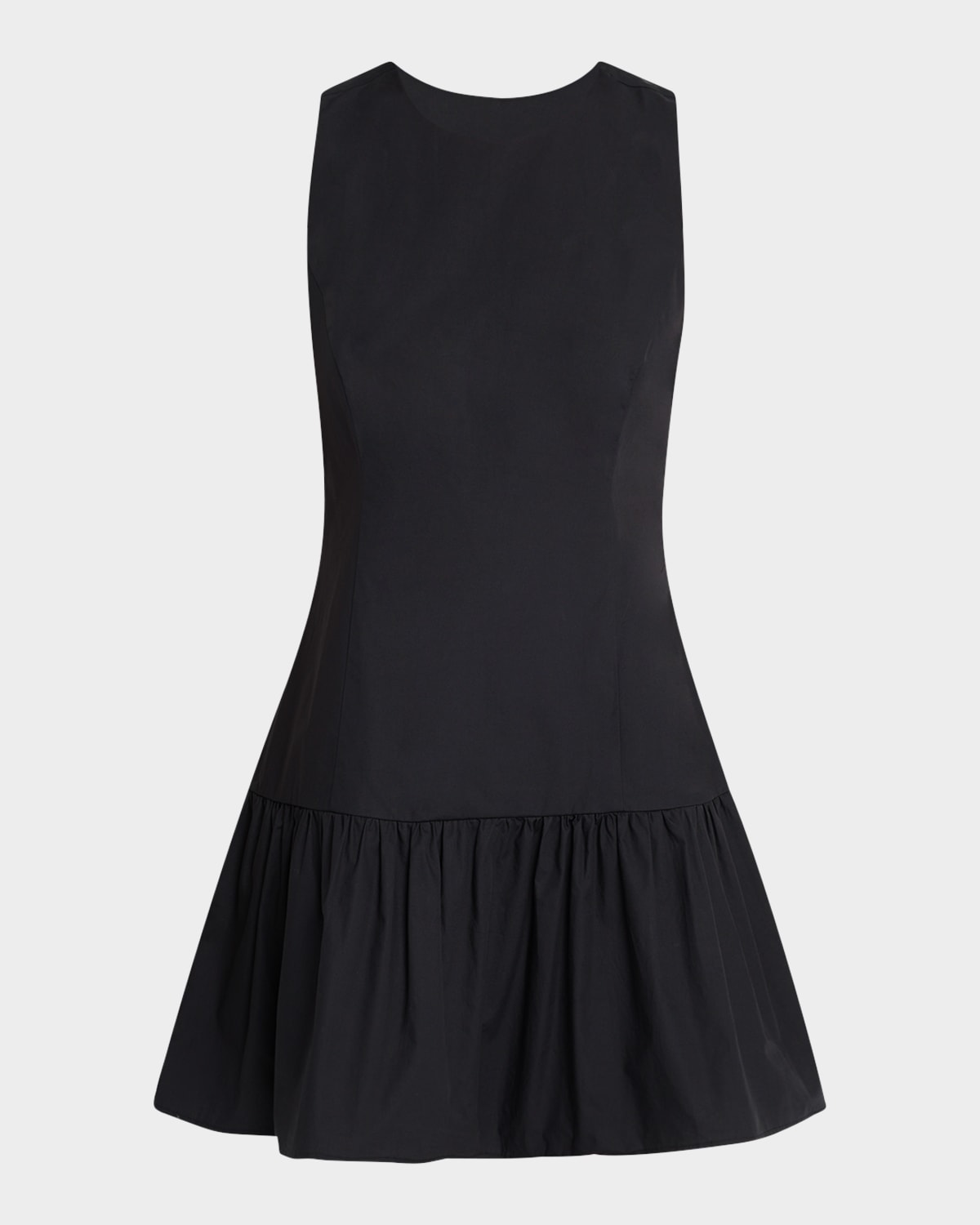 Marie Oliver Marilyn Flounce Cotton Mini Dress In Black