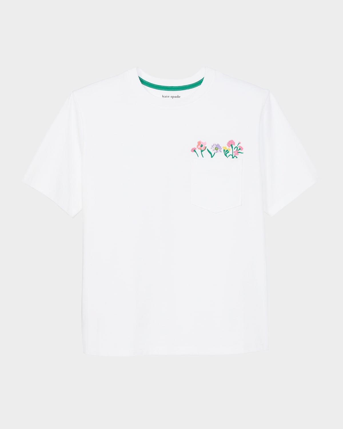 spring bouquet embroidered cotton tee
