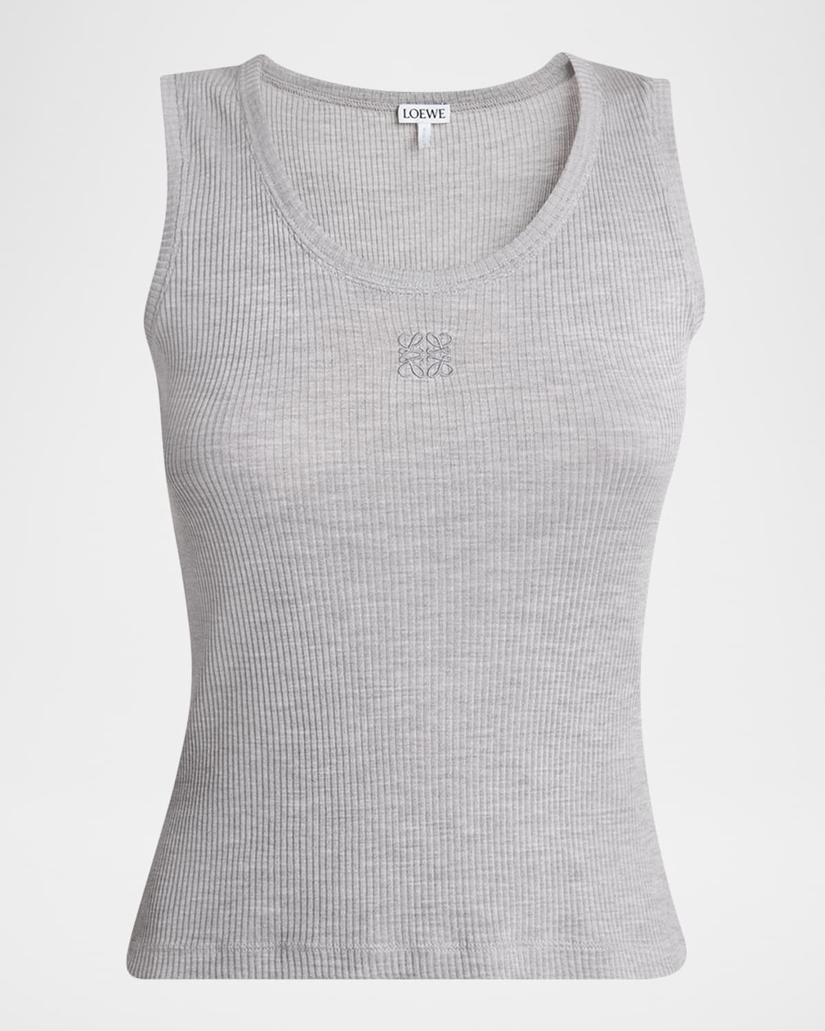 Loewe Anagram Tank Top In Gray