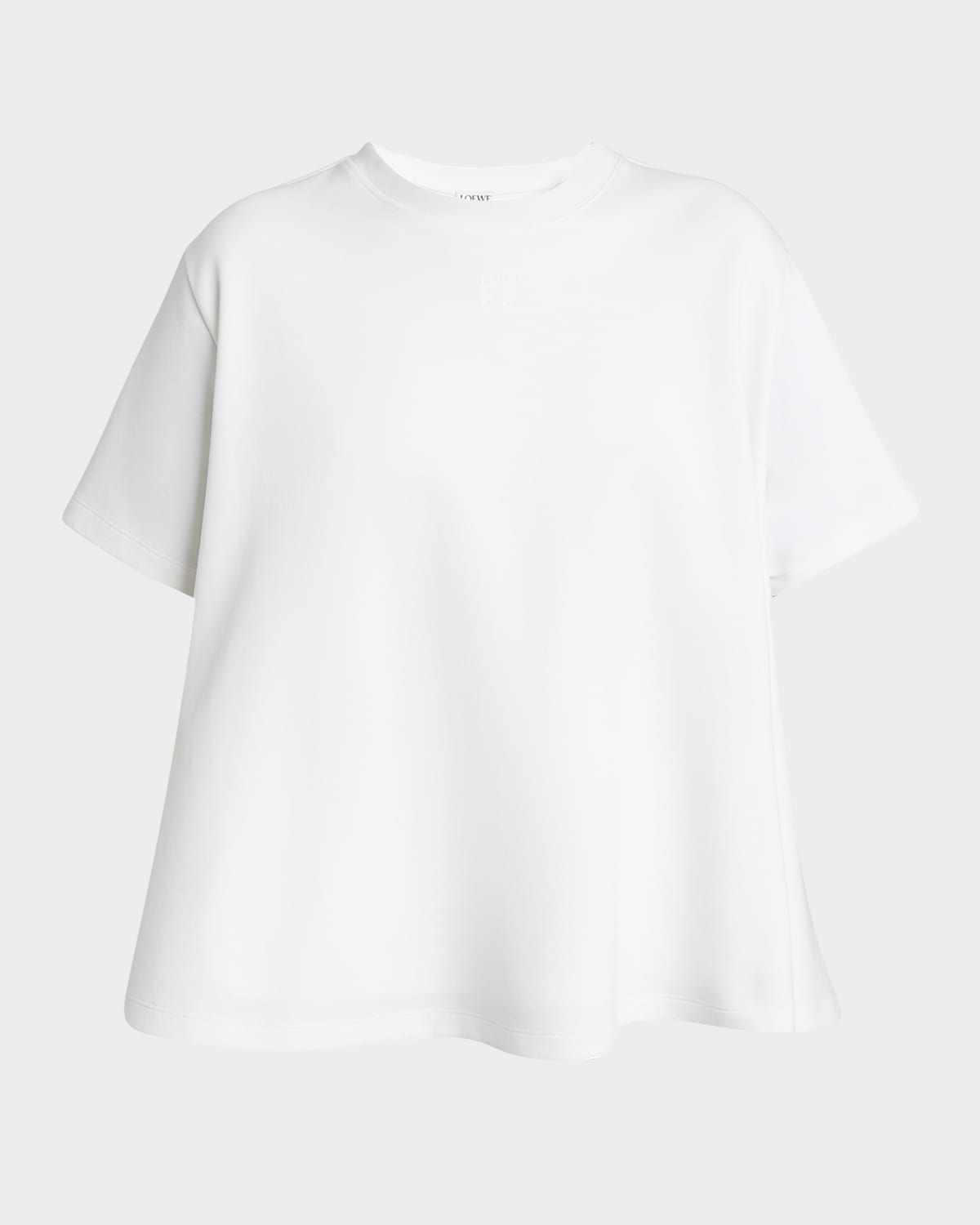 Loewe Women Anagram-embroidered Trapeze T-shirt In White