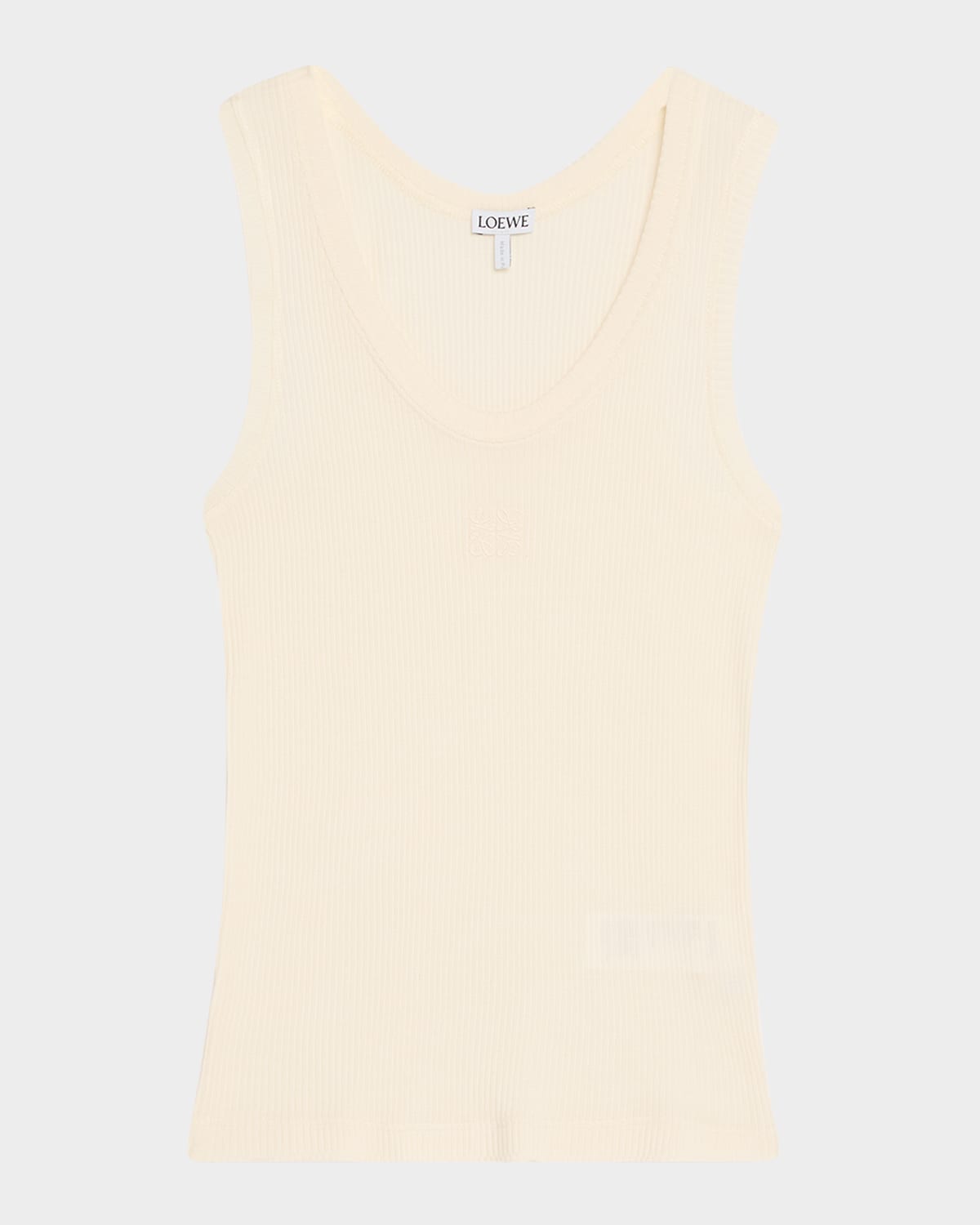 Loewe Anagram Logo Ribbed Tank Top In Neutral