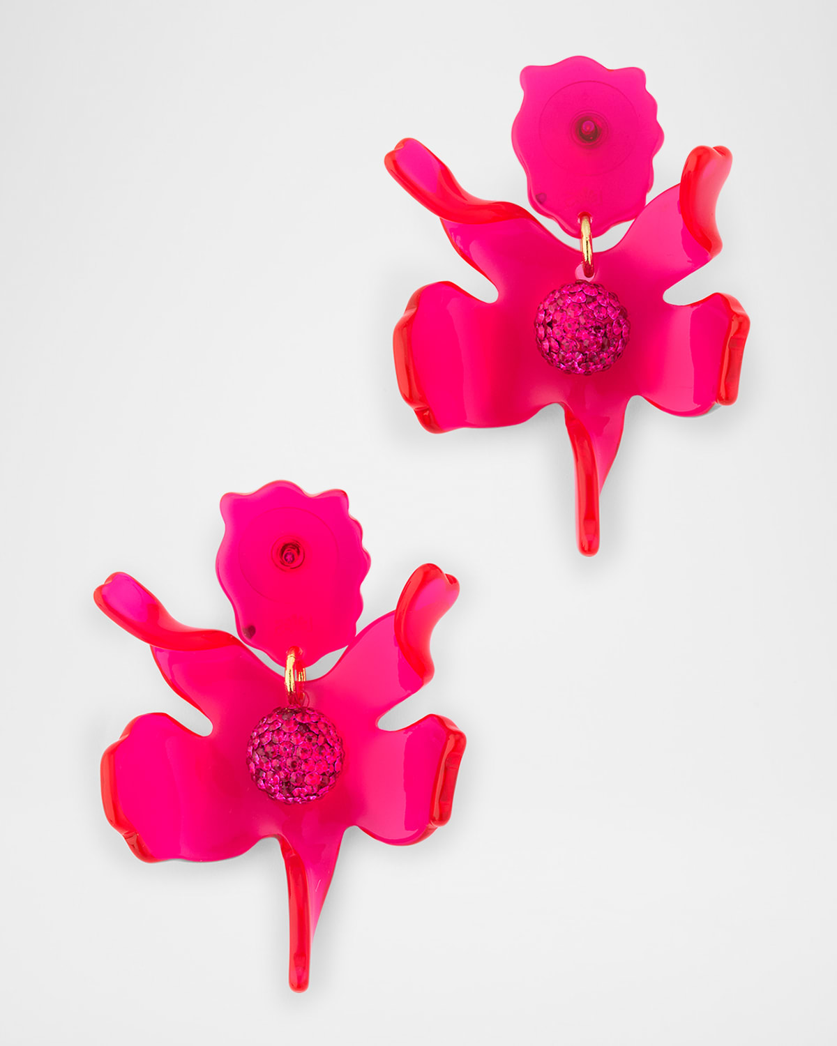 Small Crystal Lily Earrings