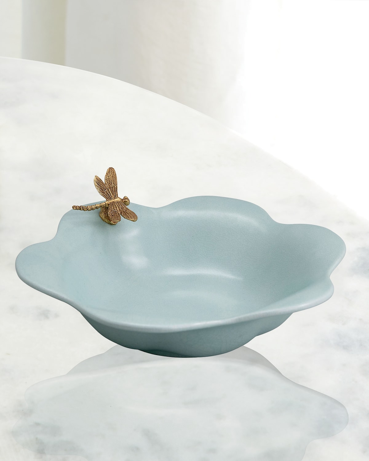 Port 68 Dragonfly Celadon Bowl In Blue