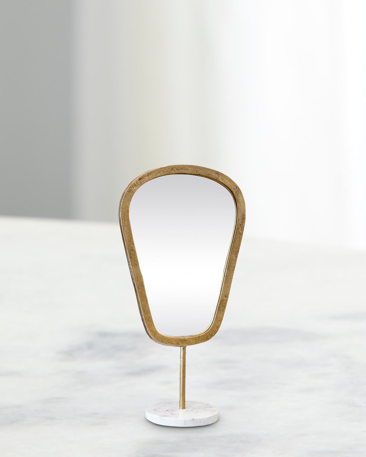 Worlds Away Micah Tabletop Mirror, Small In Gold