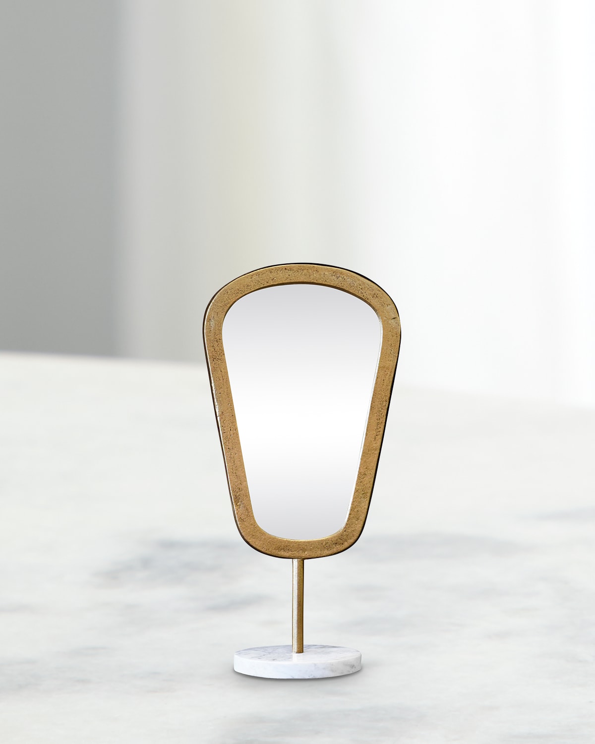 Worlds Away Micah Tabletop Mirror, Large In Gold