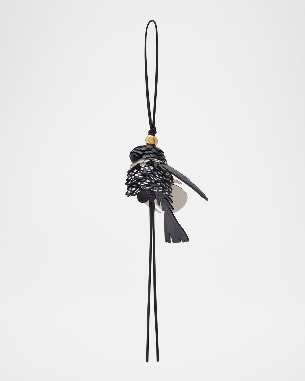 Loewe Parrot Charm In Black Soft White
