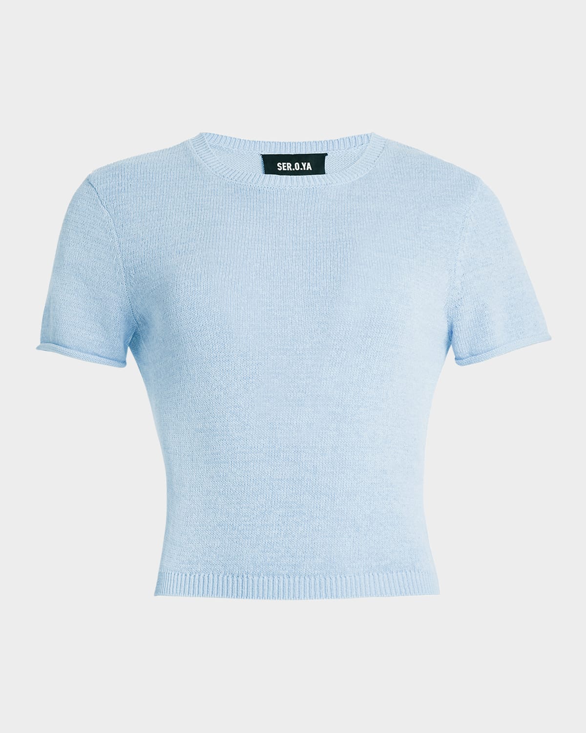 Ser.o.ya Clare Knit Baby Tee In Ice Blue