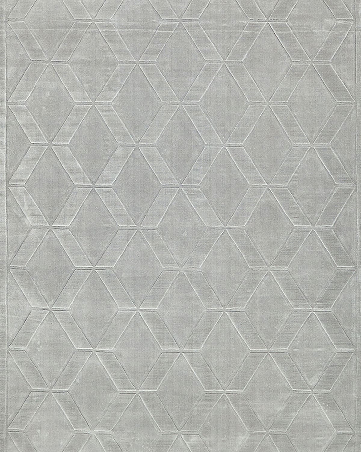 Exquisite Rugs Brunello Hand-loomed Light Silver Rug, 8' X 10' In Light Silver