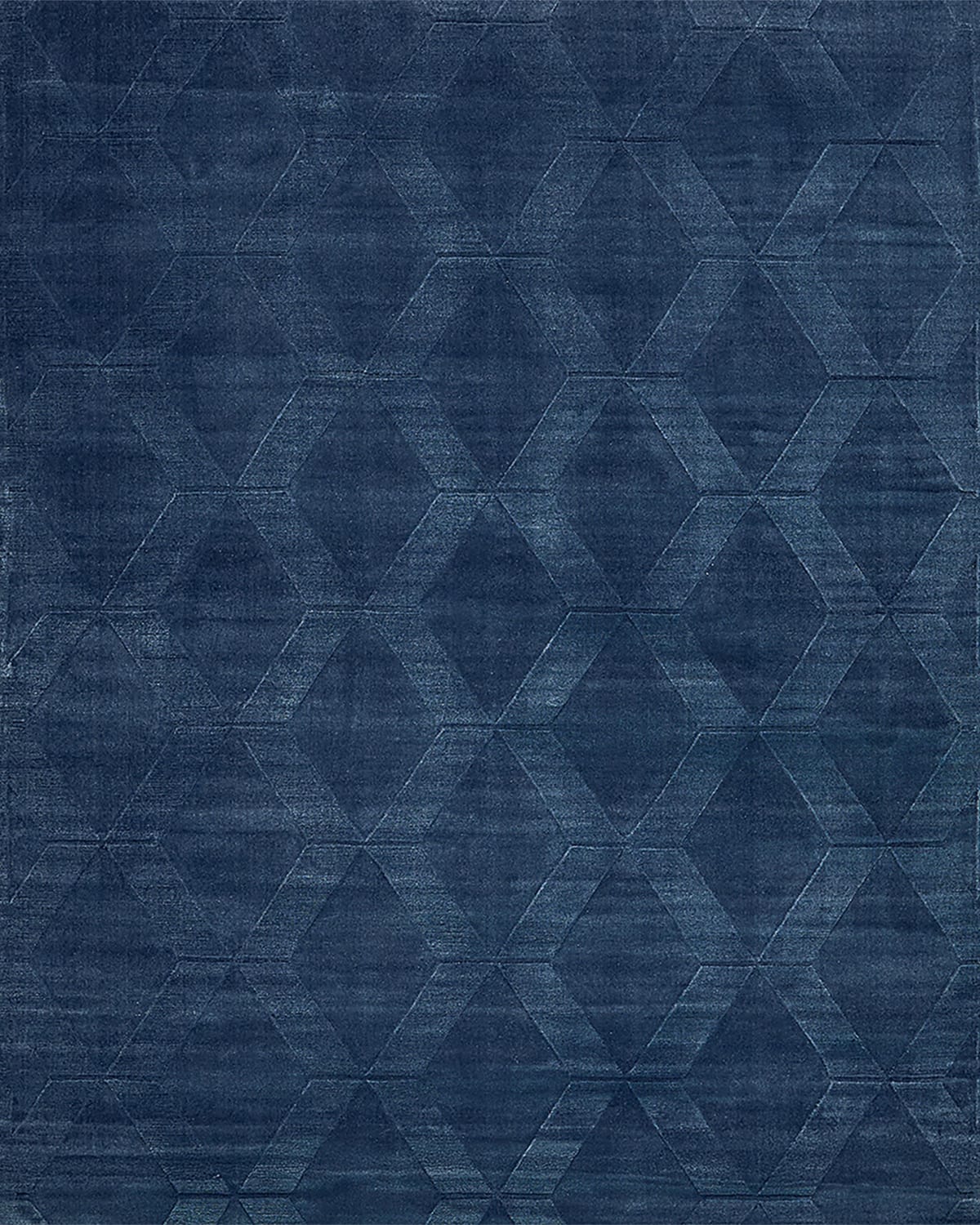 Exquisite Rugs Brunello Hand-loomed Navy Rug, 6' X 9' In Navy