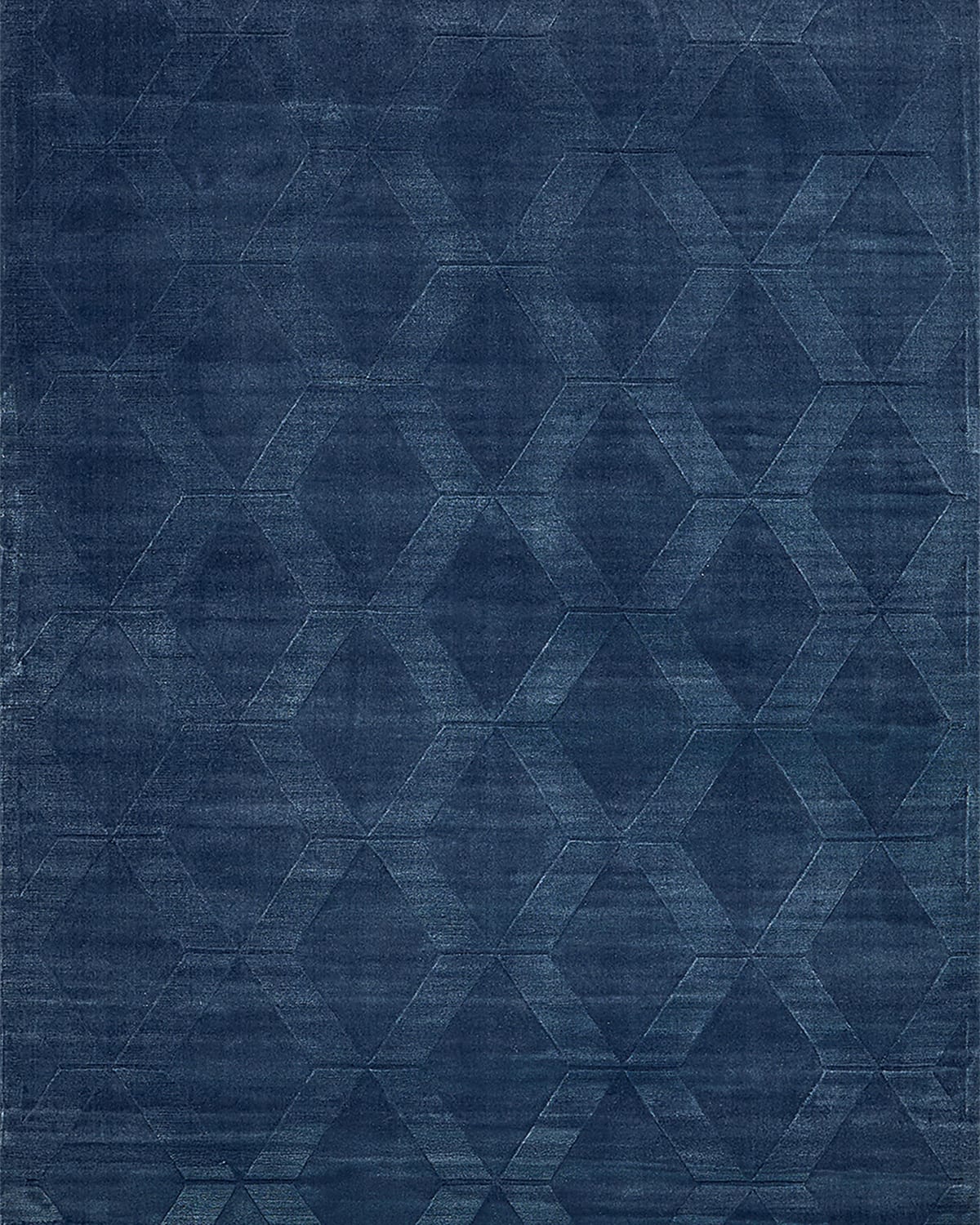 Exquisite Rugs Brunello Hand-loomed Navy Rug, 4' X 6' In Navy