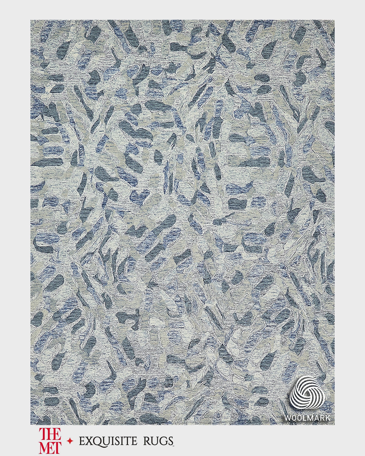 Exquisite Rugs X The Met Botanica Hand-tufted Blue Rug, 12' X 15' In Blue/ivory/multi