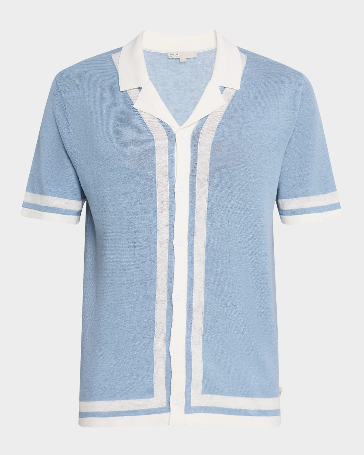 ONIA MEN'S LINEN KNIT CAMP SHIRT