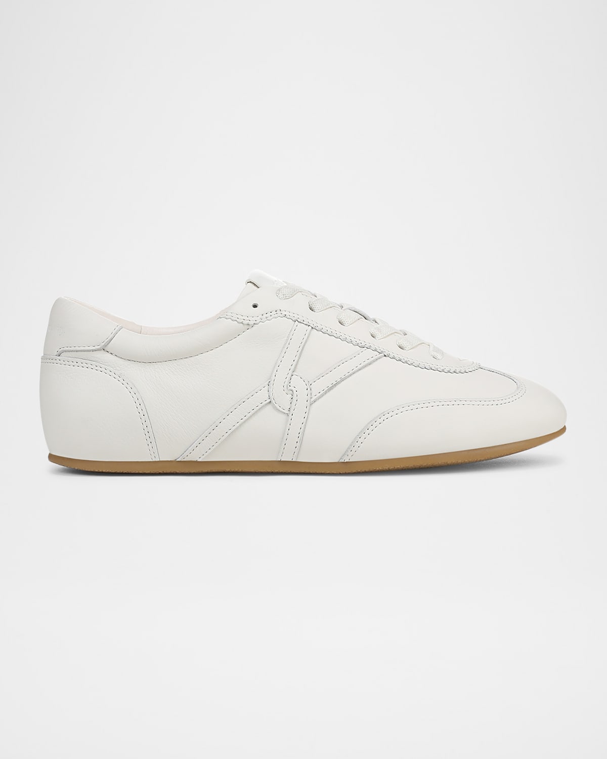 Veronica Beard Riviera Leather Sneakers In Coconut