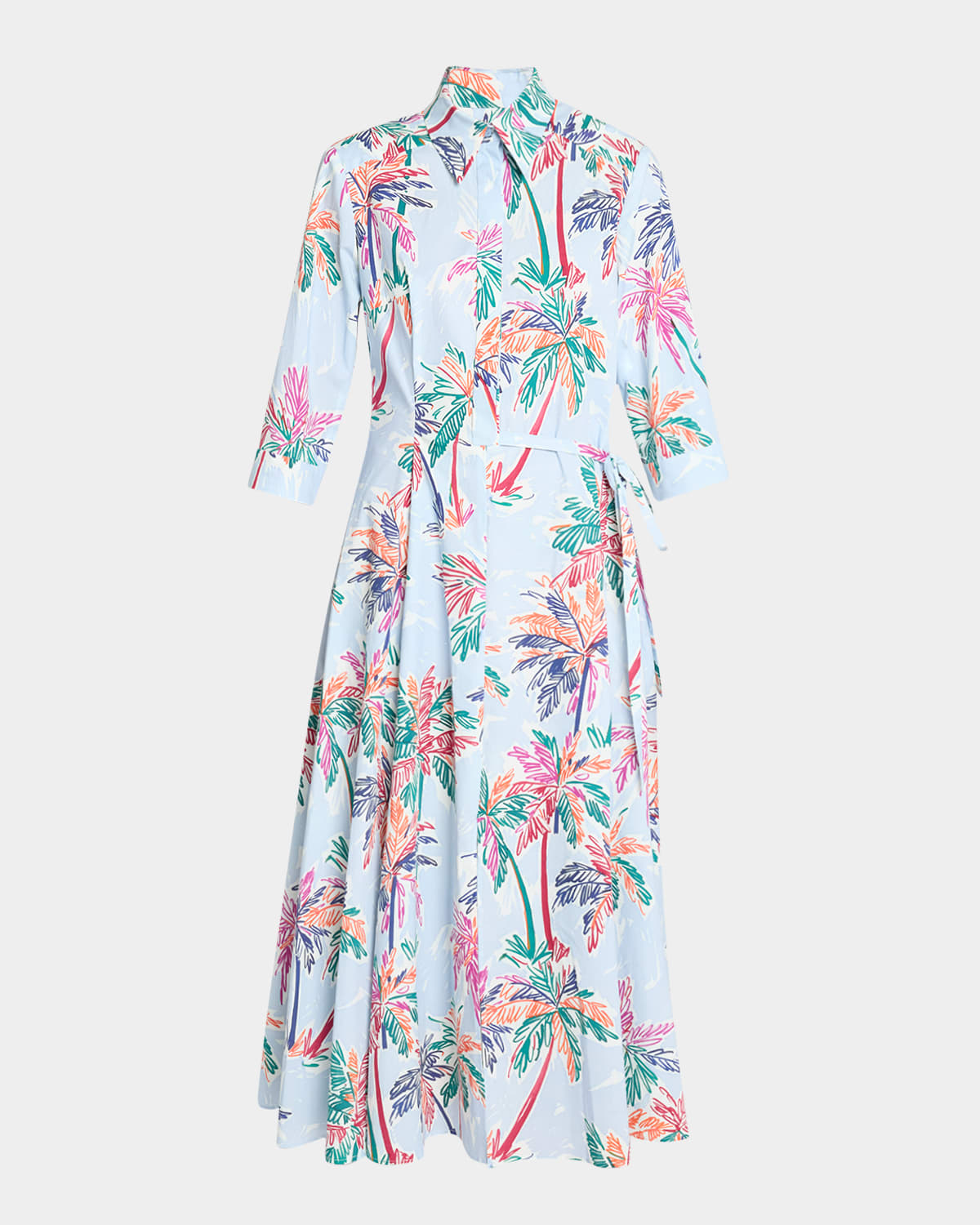 Palm Springs Poplin Midi Shirtdress