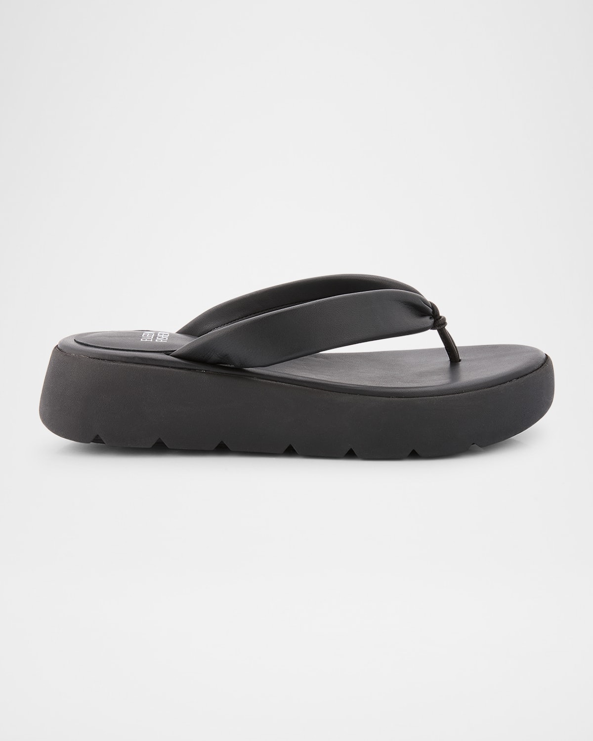 Padded Leather Thong Sandals