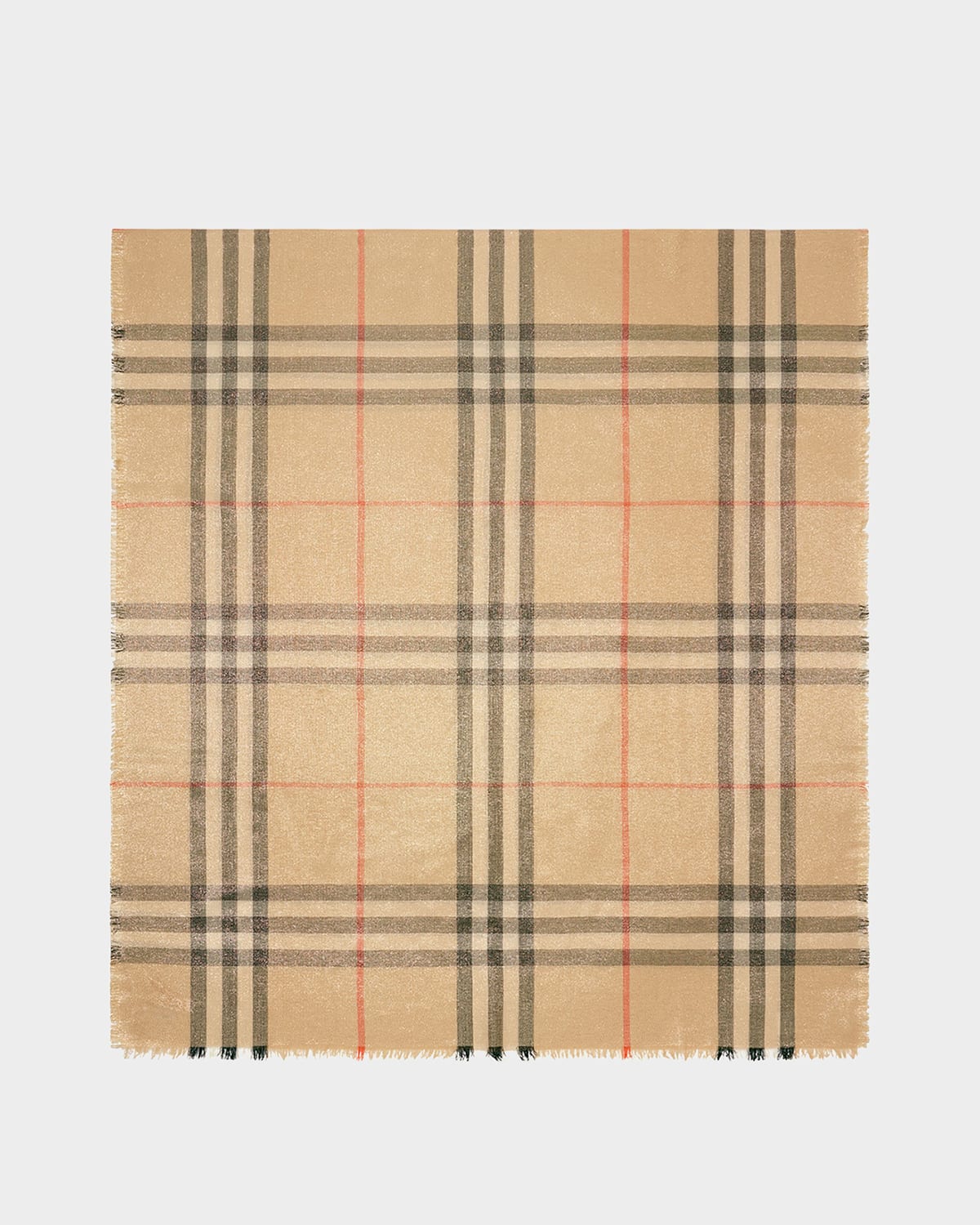 Burberry Giant Check-print Wool-blend Scarf In Sand