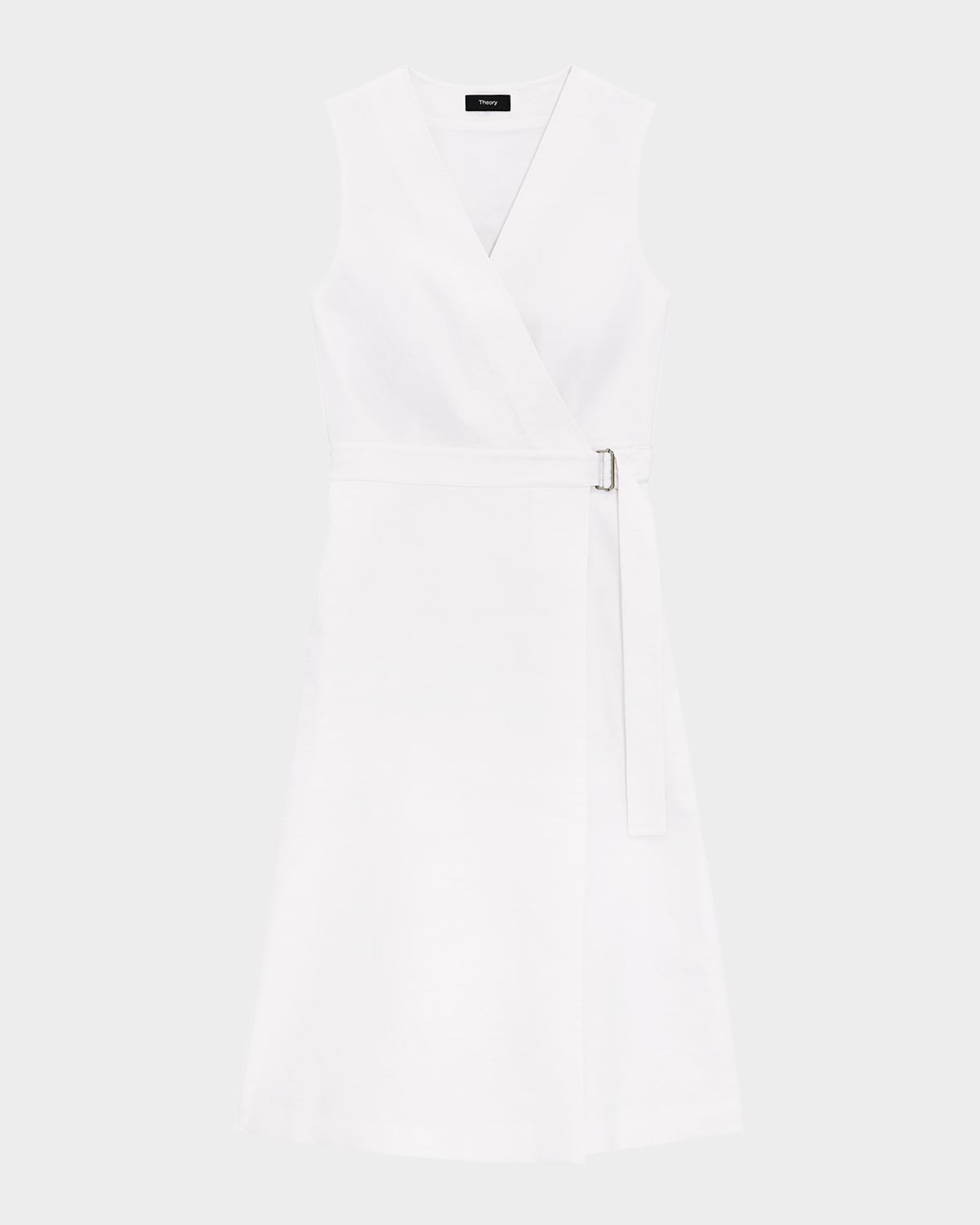 Sleeveless A-Line Wrap Dress