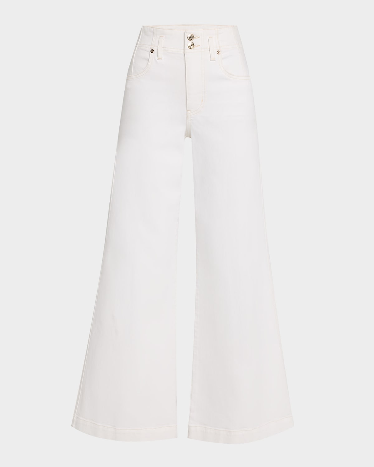 Frame The Seamed Wide Leg Trouser Jeans In Au Natural Clean