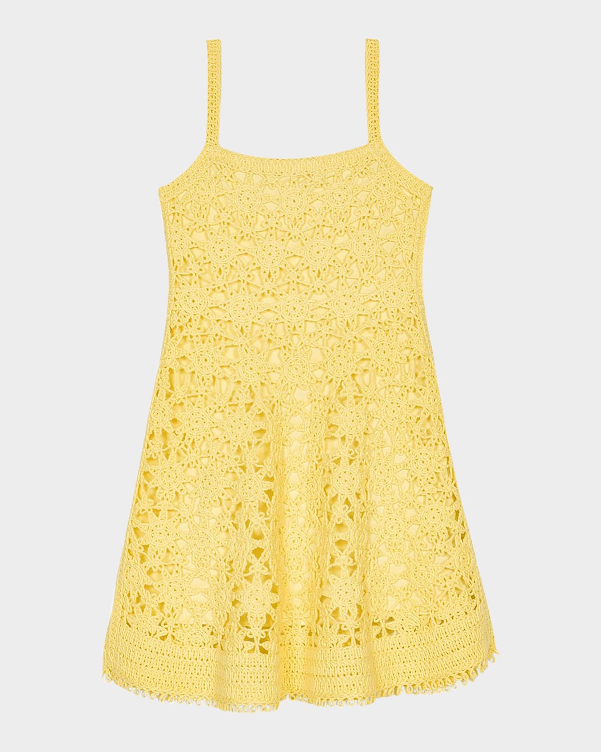 Maje Crochet Strappy Mini Dress