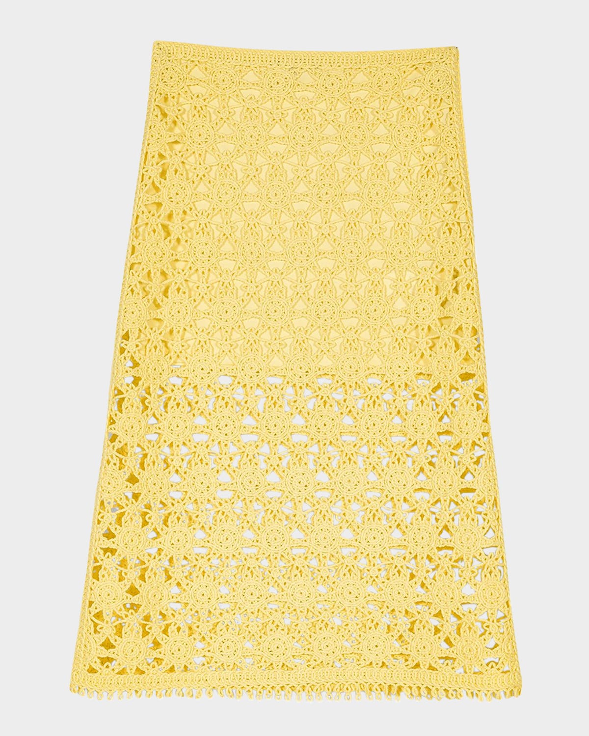 Maje Jully Crochet Midi Skirt