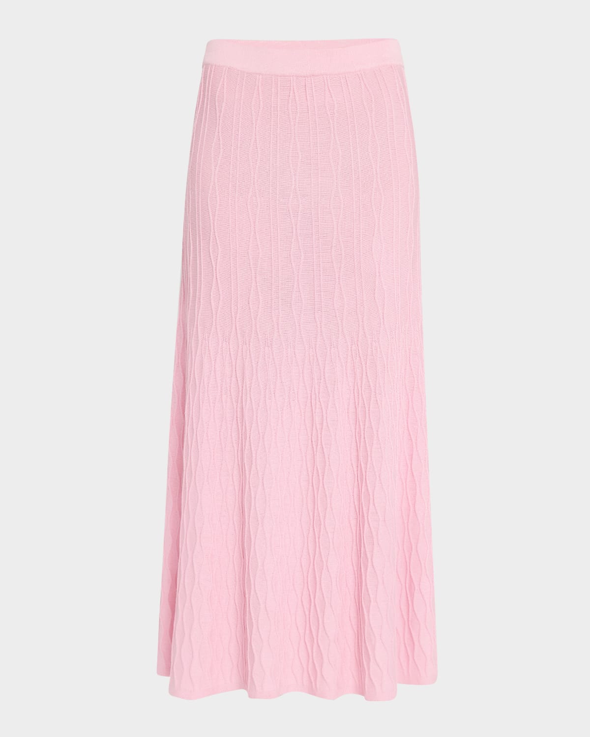Heritage-Fit Geometric Knit Maxi Skirt