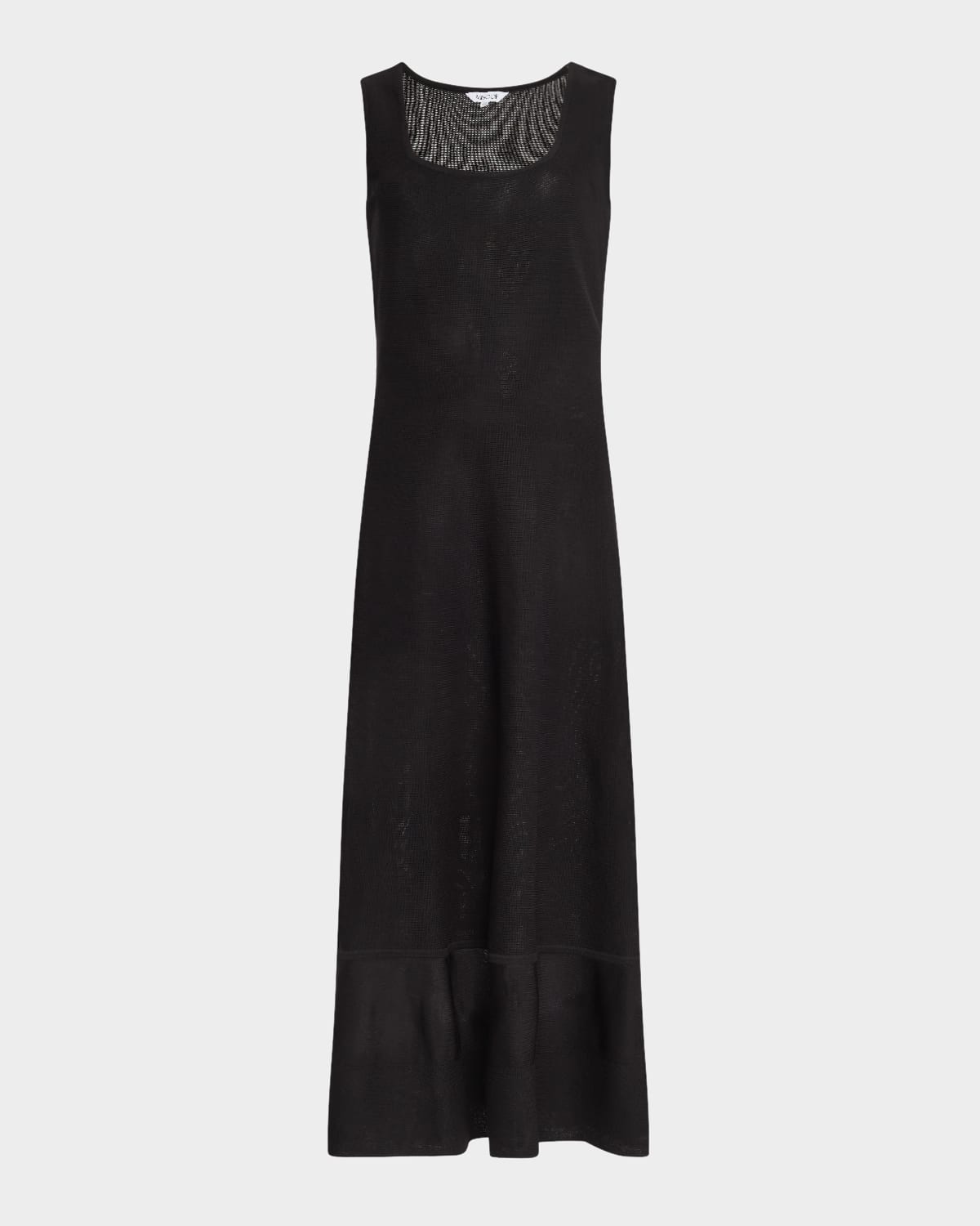 Modern-Fit Sheer Inset Knit Midi Dress