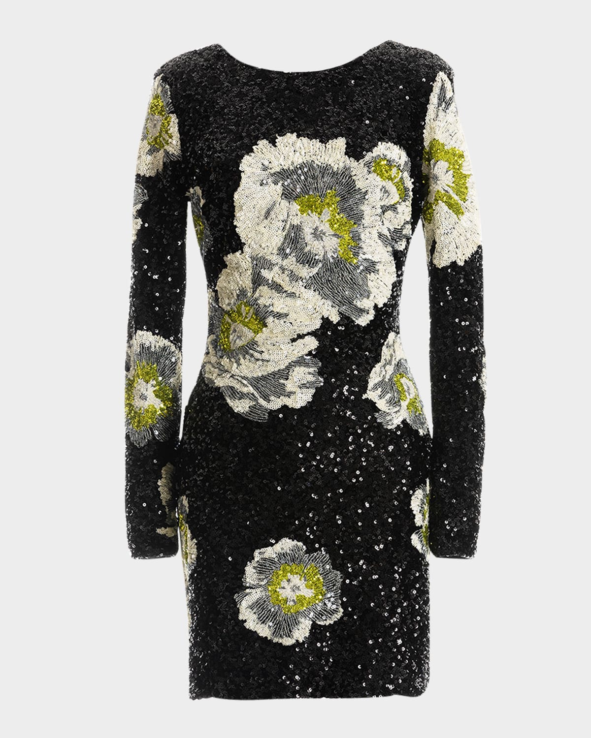 Nathalia Floral Sequin Bodycon Mini Dress