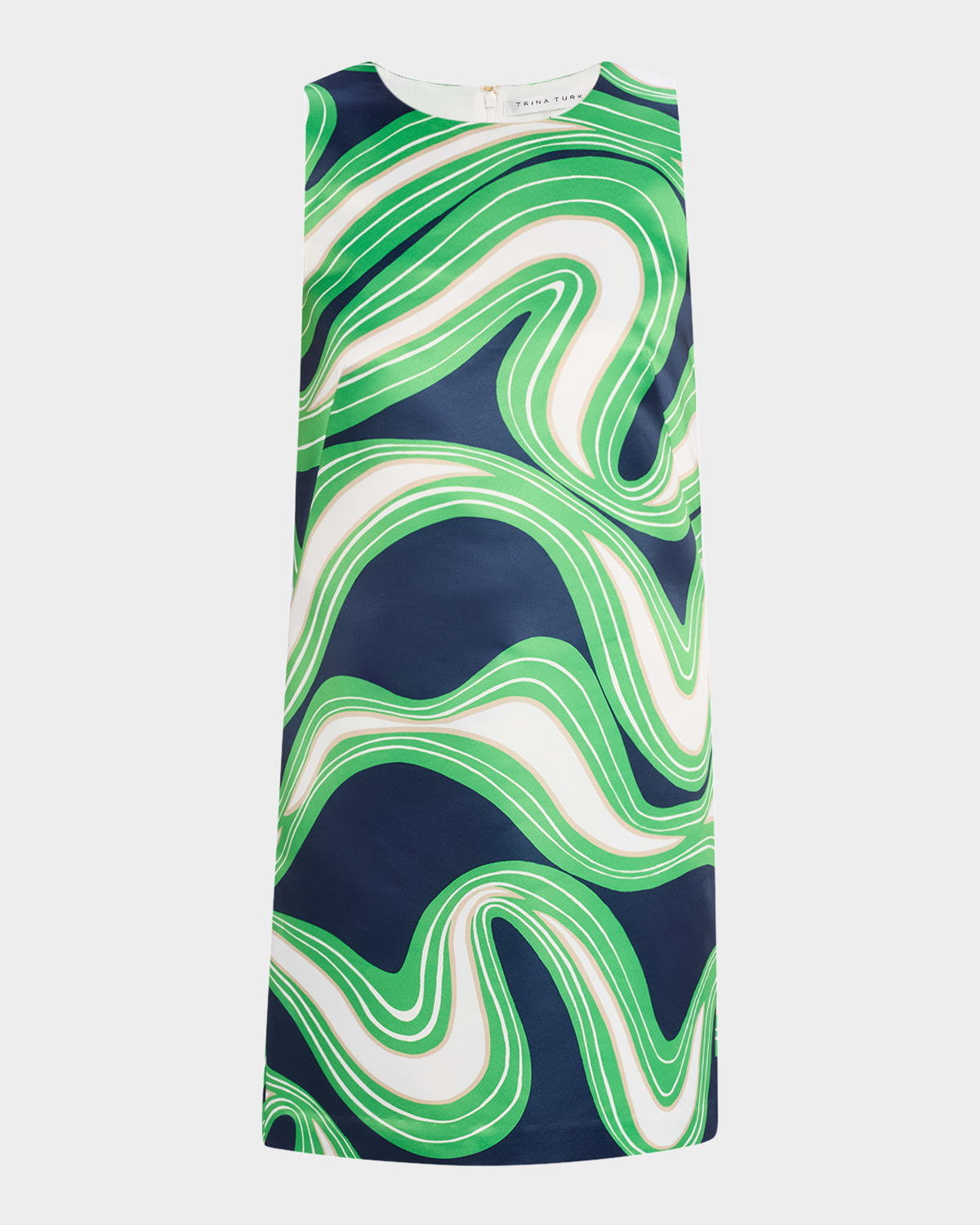 Trina Turk Fairy Tale 2 Sleeveless Swirl-Print Mini Dress