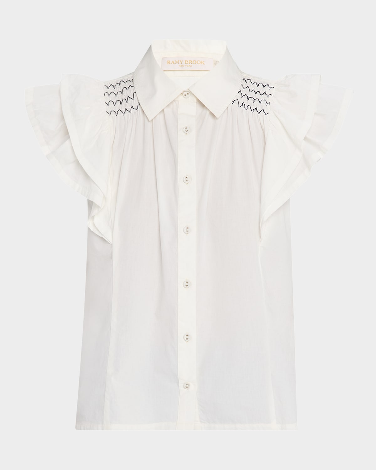 RAMY BROOK MARCELINE COTTON POPLIN SHIRT 