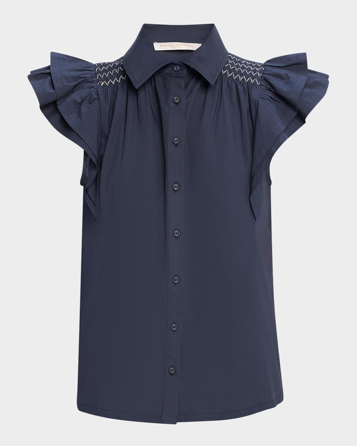 RAMY BROOK MARCELINE COTTON POPLIN SHIRT 