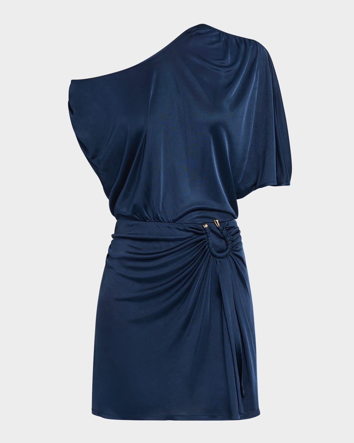 Shop Ramy Brook Nellie Draped Mini Dress In Spring Navy