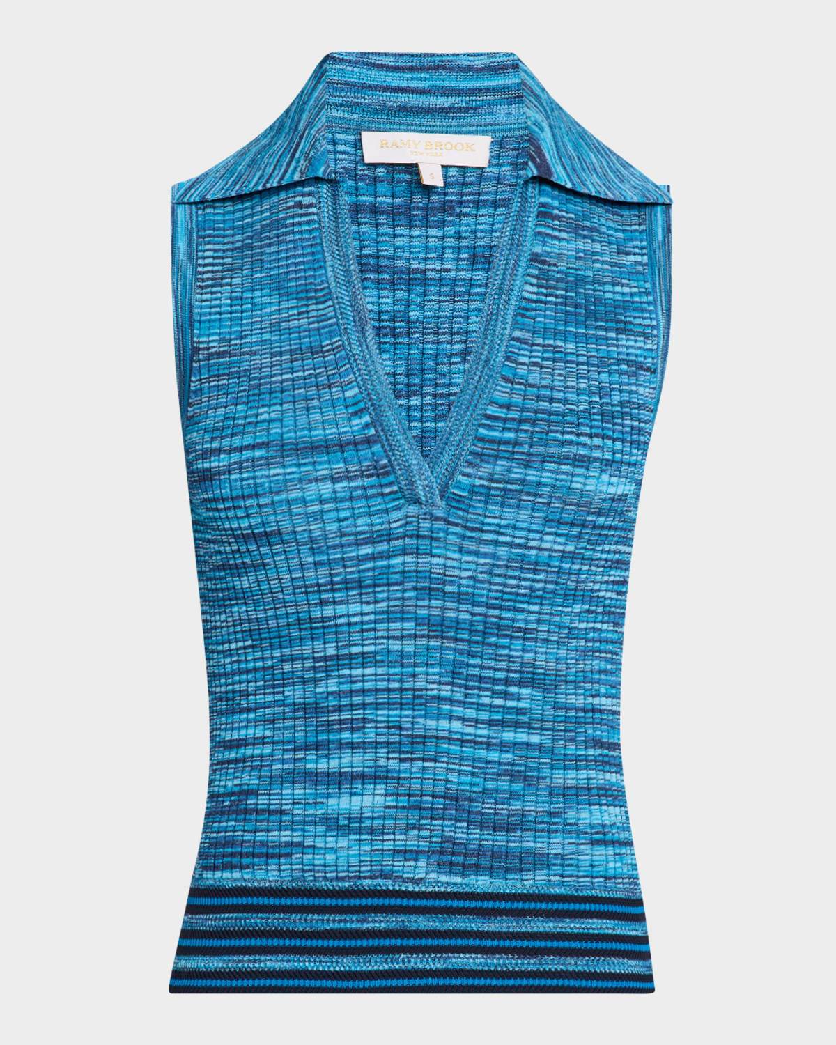 RAMY BROOK BIRDIE RIB-KNIT SLEEVELESS TOP 