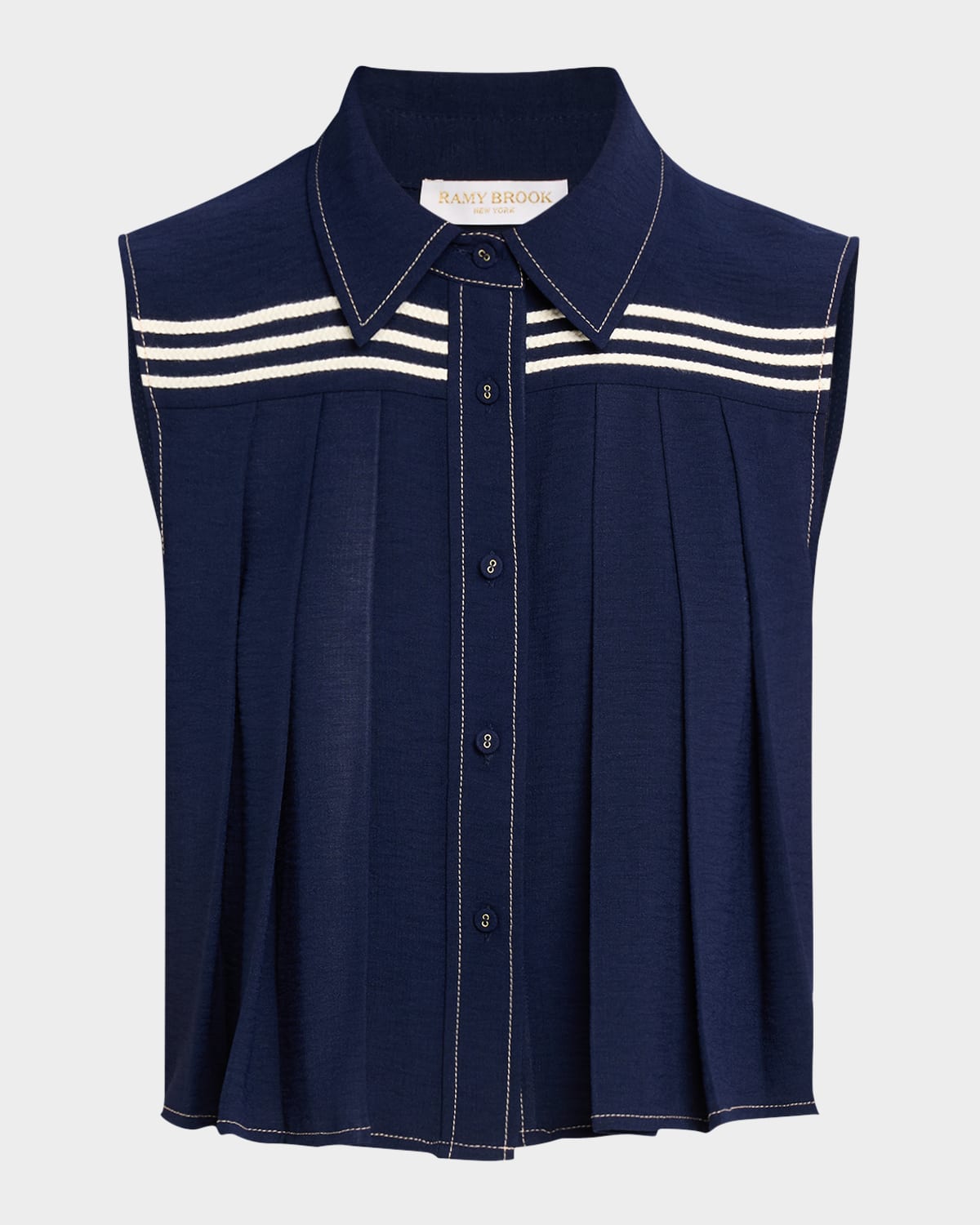 RAMY BROOK LAURA PLEATED BLOUSE 